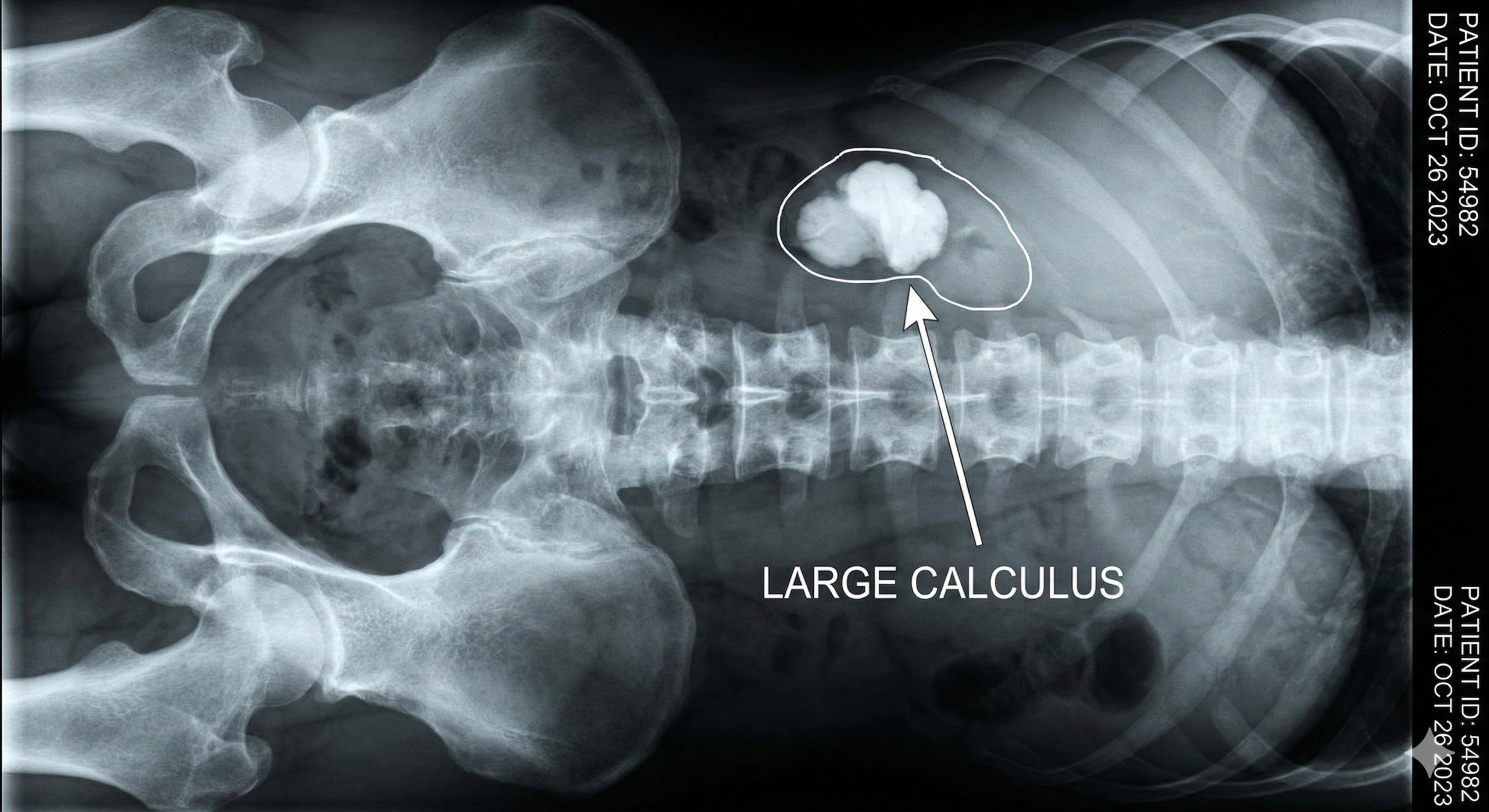 Large Kidney Stone Xray